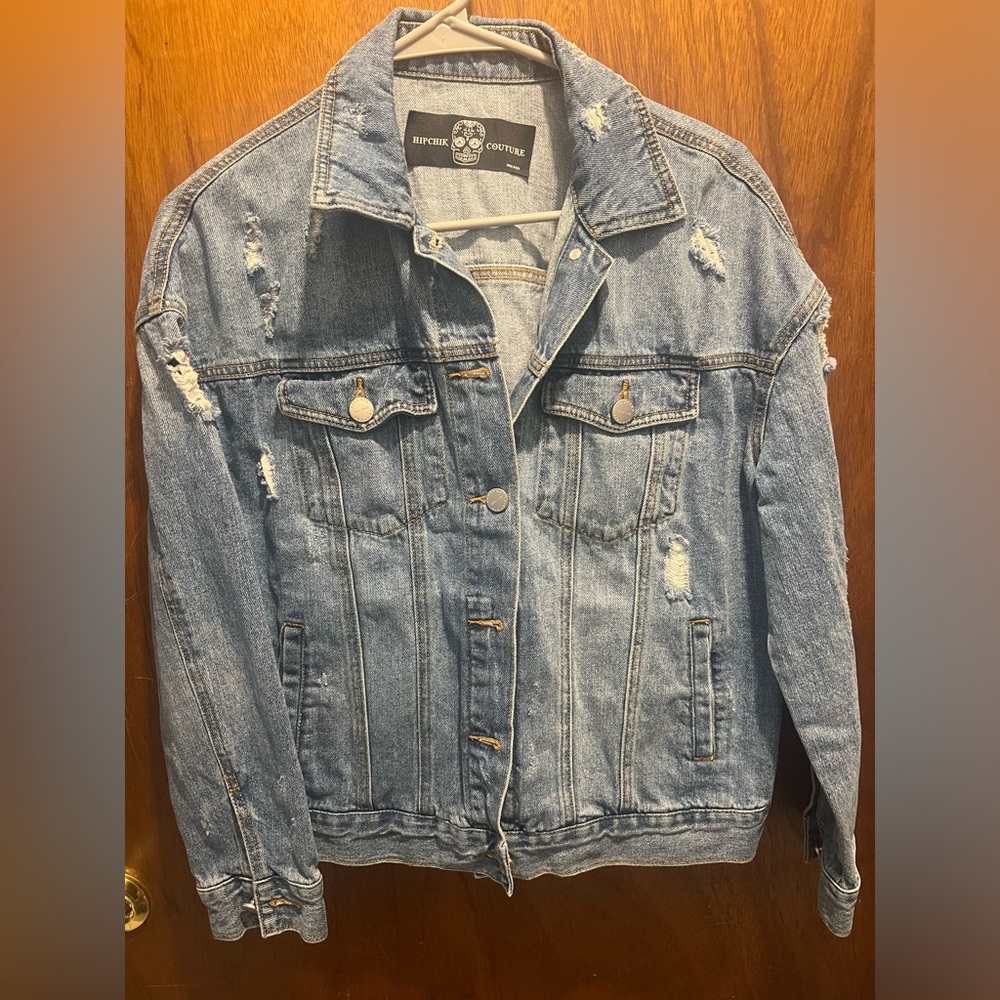 Hipchik Couture denim jacket snake size medium